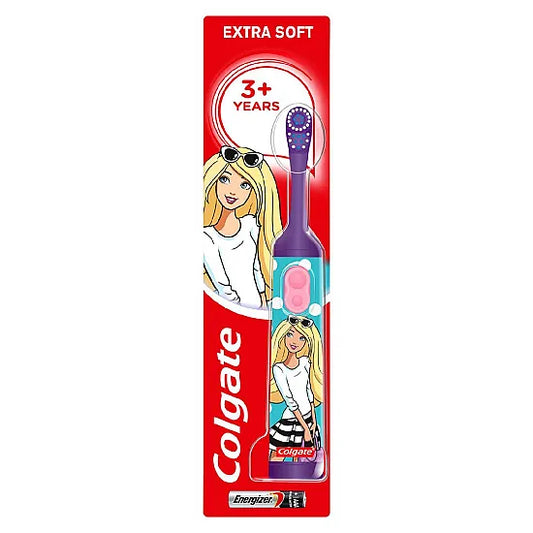 Colgate Kids Barbie Extra Soft Battery Toothbrush for Children 3 Years and Older