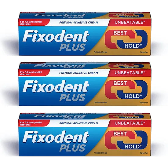 Fixodent Plus Best Hold Premium Denture Adhesive Cream