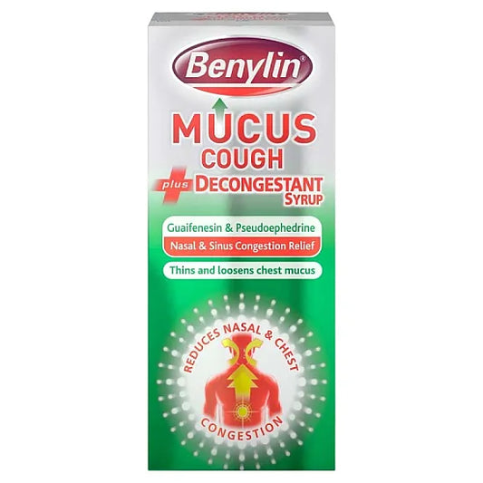 Benylin Mucus Cough Relief Syrup with Decongestant