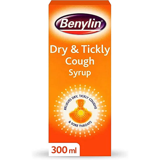 Benylin Dry & Tickly Cough Syrup - 300ml: Soothing Relief for Dry Coughs