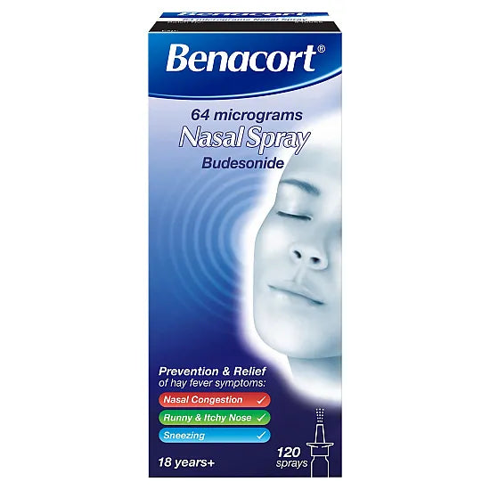 Benacort 64 Micrograms Nasal Spray for Nasal Congestion - 10ml - 120 Sprays