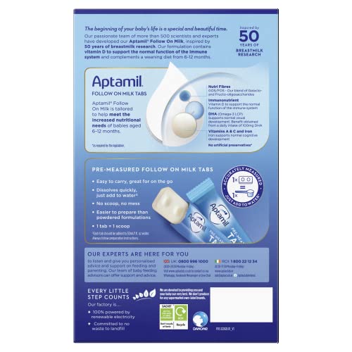 Aptamil Pre-measured Tabs 2 Follow On Milk 6-12 Months - Convenient Solution for Growing Infants