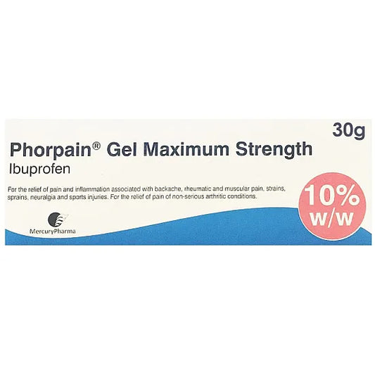 Phorpain Maximum Strength Ibuprofen Gel - 30g with 10% Concentration