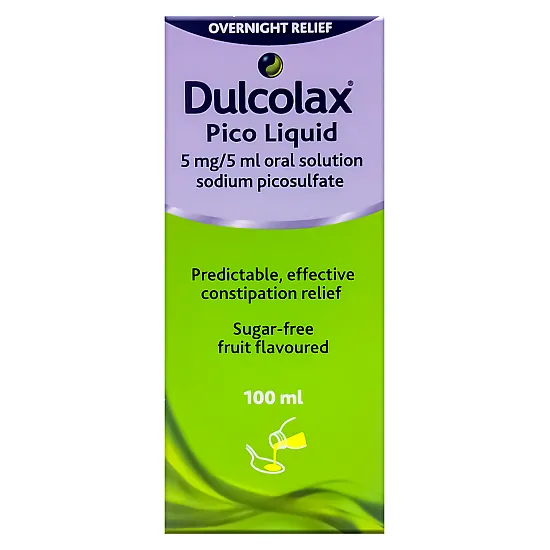 Dulcolax Pico Liquid Laxative (Sodium Picosulfate) 5mg/5ml Oral Solution – 100ml