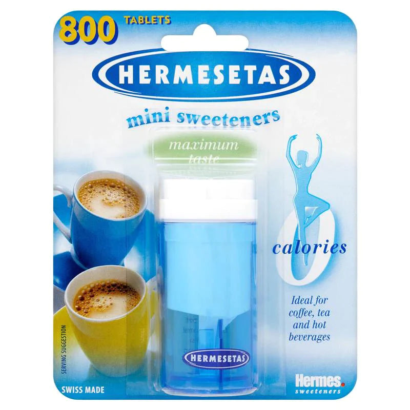 800 Tablet Pack of Hermesetas Mini Sweeteners - Calorie-Free Sugar Alternative