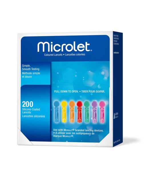 Colorful Microlet Lancets Pack of 200