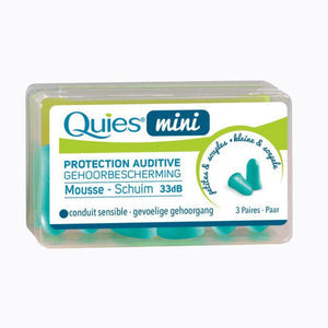 Quies Mini Foam Ear Plugs - 3 Pairs: Enhance Peace and Focus