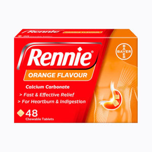 Rennie Orange Flavor Tablets - 48 Count