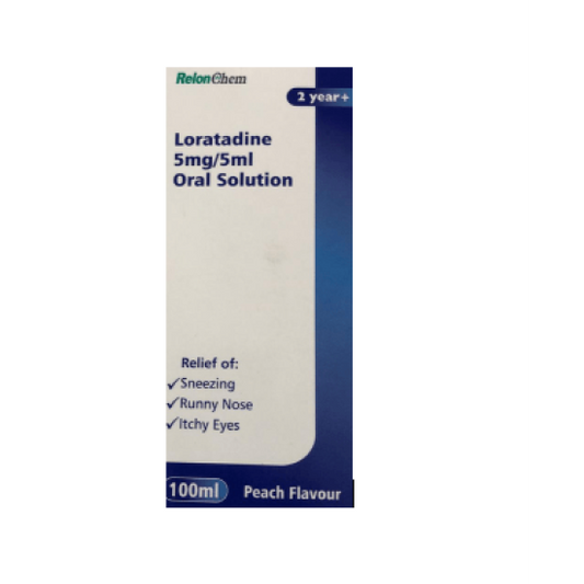 Loratadine 5mg/5ml Peach Flavour Oral Solution 100ml