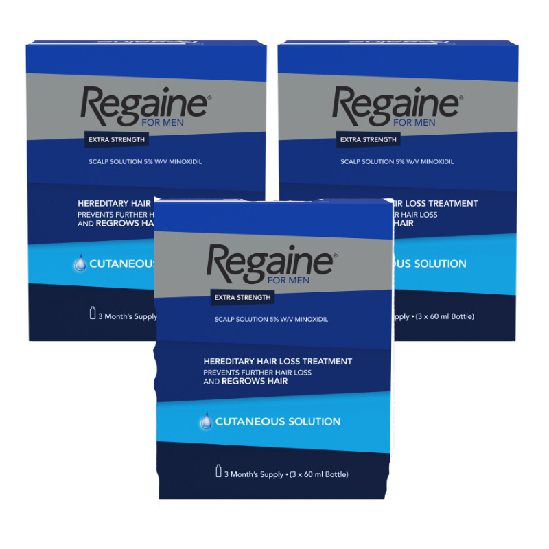 Regaine Men's Hair Regrowth Solution - 3 x 60ml (180ml)