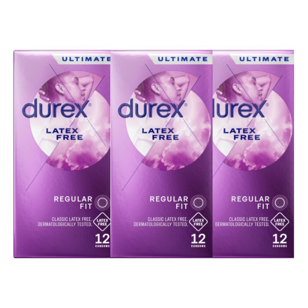 Latex-Free Intimacy: Durex Ultimate Polyisoprene Condoms - Pack of 12