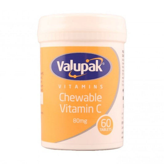 Valupak Vitamins Chewable Vitamin C 80mg Tablets 60's