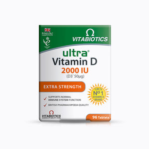 Vitabiotics Ultra Strength Vitamin D3 2000 IU Supplement - 96 Tablets