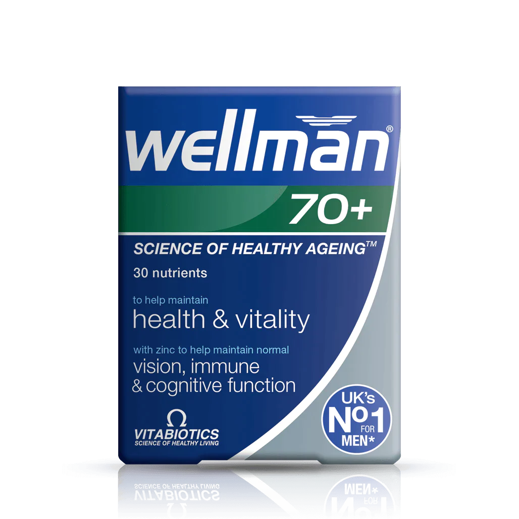 Vitabiotics Wellman Health & Vitality 70+ – 30 Tablets
Wellman Health & Vitality 70+: Boost Your Wellness After 70 – 30 Tablets