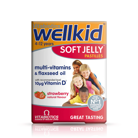 Delicious Orange Flavored Vitabiotics Wellkid Soft Jelly Pastilles - 30 Pack