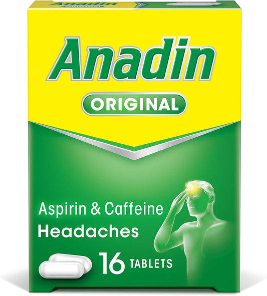 Anadin Original Pain Relief Tablets - Fast-Acting Ache & Pain Relief 12 Pack