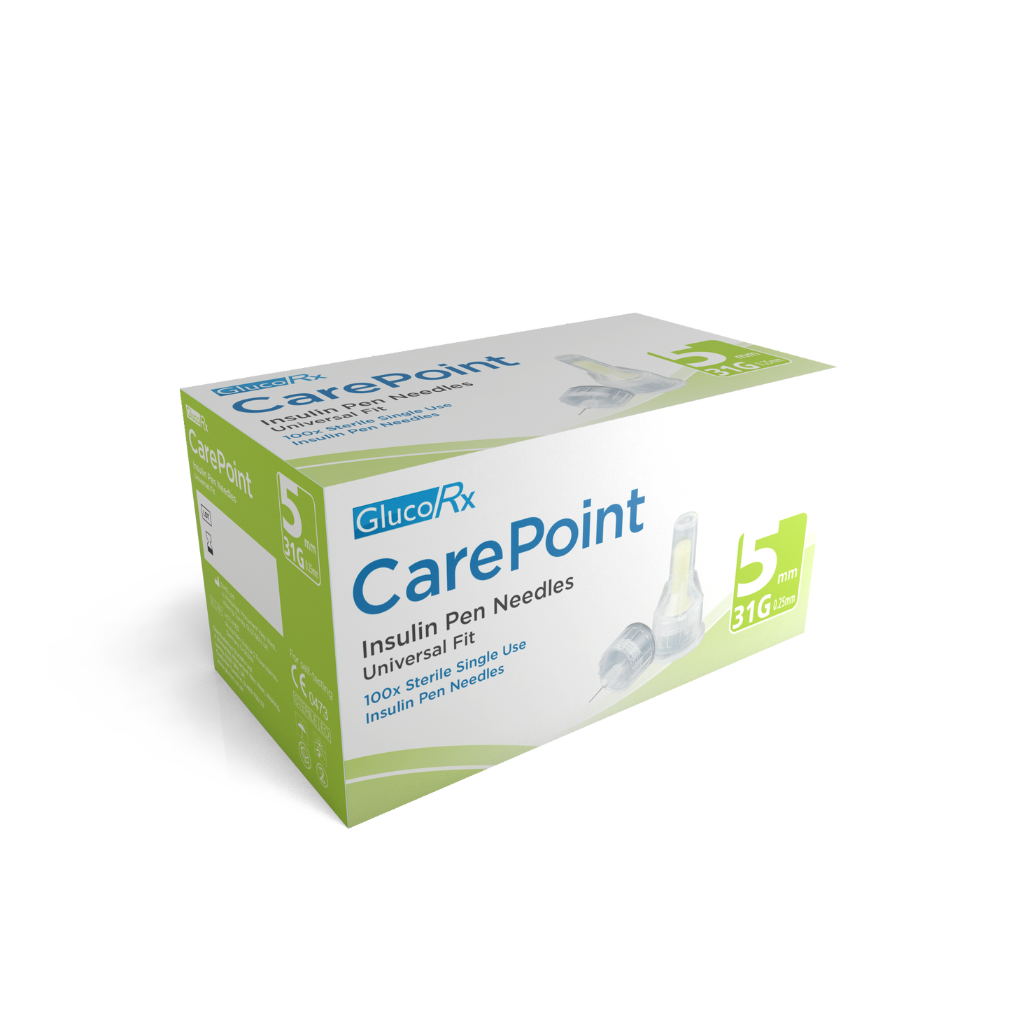 Carepoint Precision Insulin Pen Needles - 31g 5mm (100 Count)