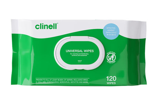 Clinell Universal 120 Wipes Portable Pack