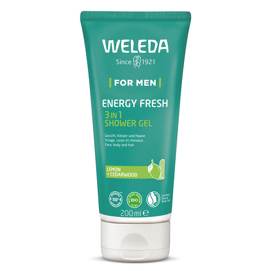 Weleda Men's Energizing 3 in 1 Shower Gel for Freshness - 200ml