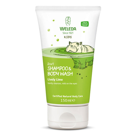 Weleda Kids' Lively Lime 2 in 1 Shower Gel 150ml