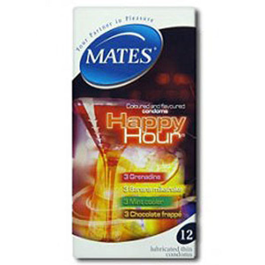 Mates Happy Hour Assorted Condoms 12 Pack