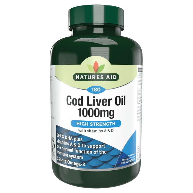 Natures Aid High Potency Cod Liver Oil Soft Gels - Boost Your Health Naturally