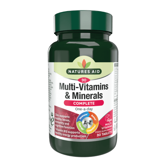 Natures Aid Complete One-a-Day Multi-Vitamin & Mineral Supplement - 90 Tablets