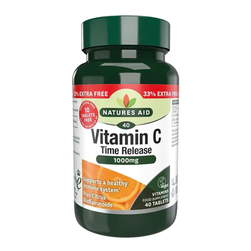 Natures Aid Vitamin C Slow Release 1000mg 40 Tablets