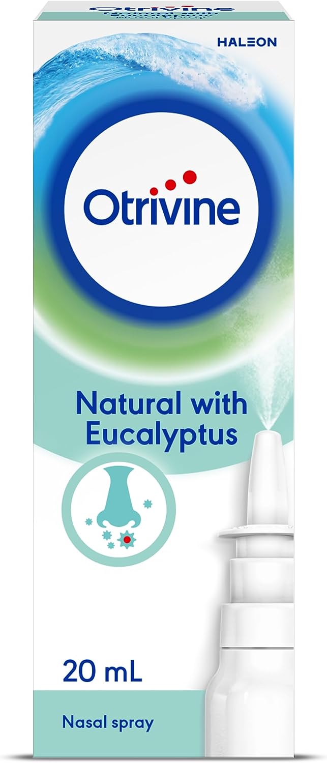 Otrivine Natural Eucalyptus Nasal Spray with Hypertonic Sea Solution