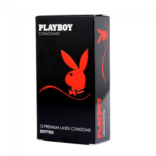 12 Pack Playboy Dotted Lubricant Condoms