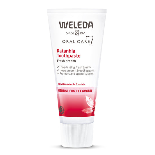 Weleda Ratanhia Toothpaste - Natural Mint Fluoride-Free Dental Care