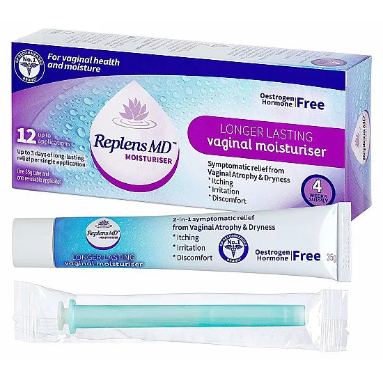 Replens Vaginal Moisturiser for Long-Lasting Comfort - Relief from Vaginal Atrophy & Dryness - 35g Tube with Applicator