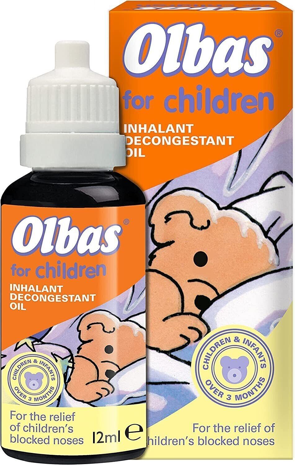 Olbas Oil Kids Nasal Decongestant 12ml - Natural Relief for Children with Catarrh