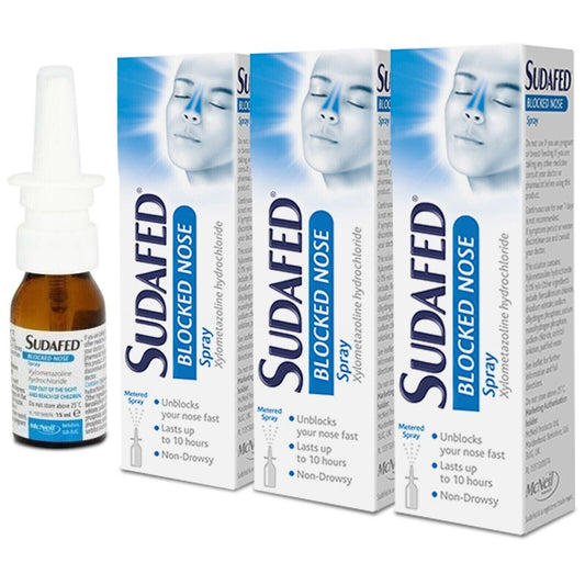 Sudafed Fast-Acting Non-Drowsy Nasal Decongestant Spray - Pack of 3x 15ml