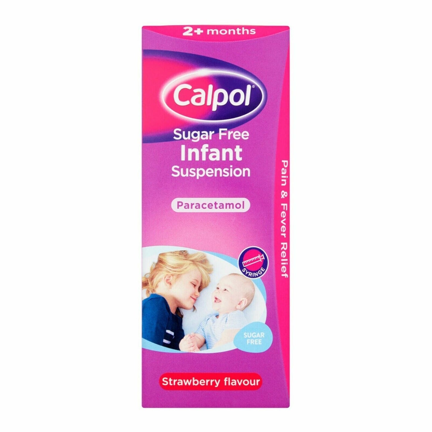 Calpol Infant Strawberry Sugar-Free Suspension for Pain and Fever Relief - 200ml