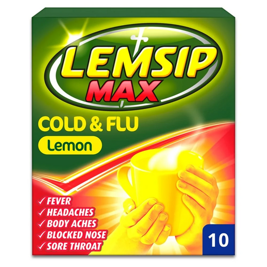 Lemsip Max Lemon Cold & Flu Relief - 10 Sachets