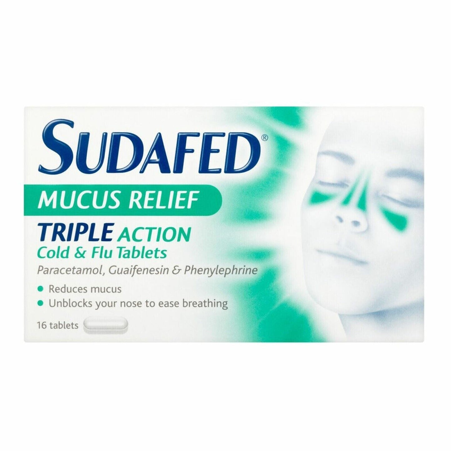 Sudafed Cold and Flu Relief Tablets - Pack of 48