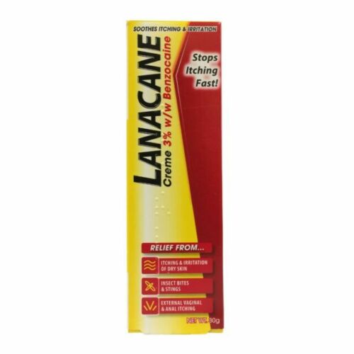 LANACANE Medicated Cream 30g - Rapidly Soothes Itchiness & Irritations