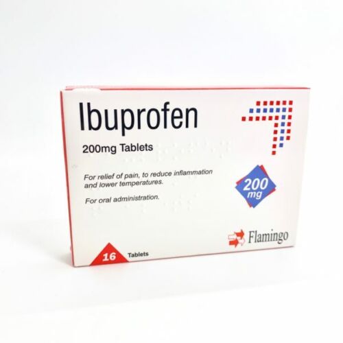 Pain Relief Tablets: Ibuprofen 200mg - 16 Tablets (brand may vary)