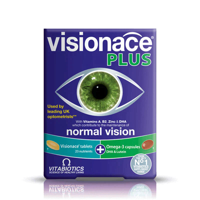 Visionace Plus Omega-3 - 56 Tablets/Capsules for Eye Health