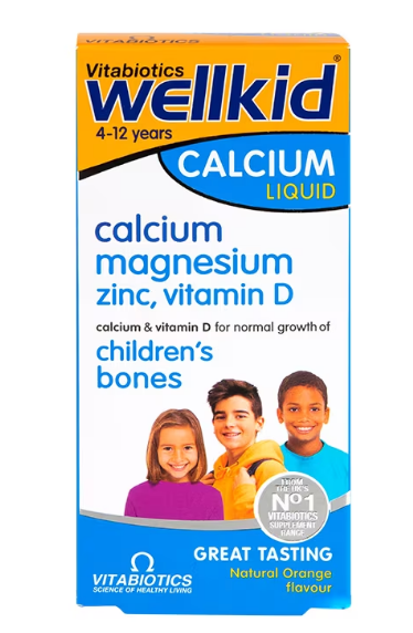 Wellkid Calcium Liquid in 150ml Bottle