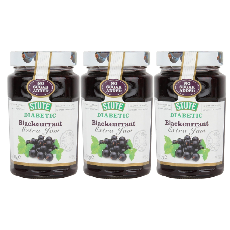 Indulge in the rich taste of Stute Blackcurrant Diabetic Jam 430g