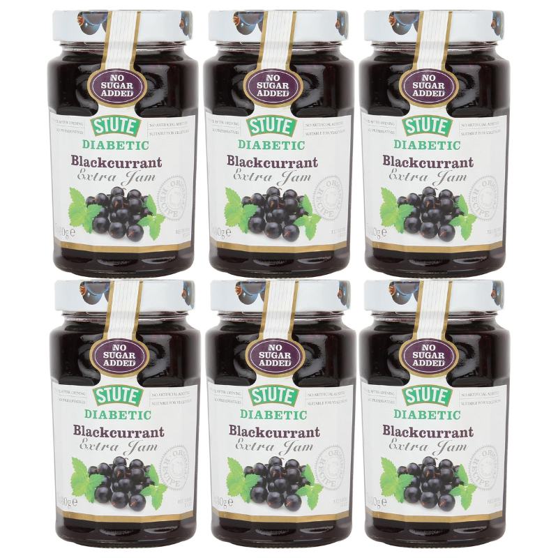 Indulge in the rich taste of Stute Blackcurrant Diabetic Jam 430g