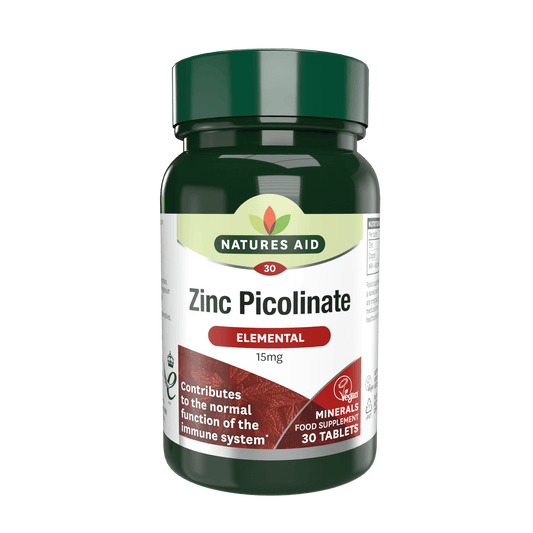 Natures Aid Zinc Picolinate 15mg - Immune Health Booster